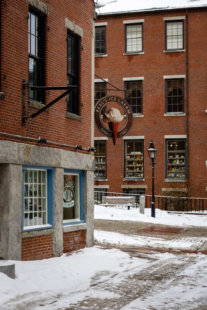 historic brick buildings Old Port Portland Maine