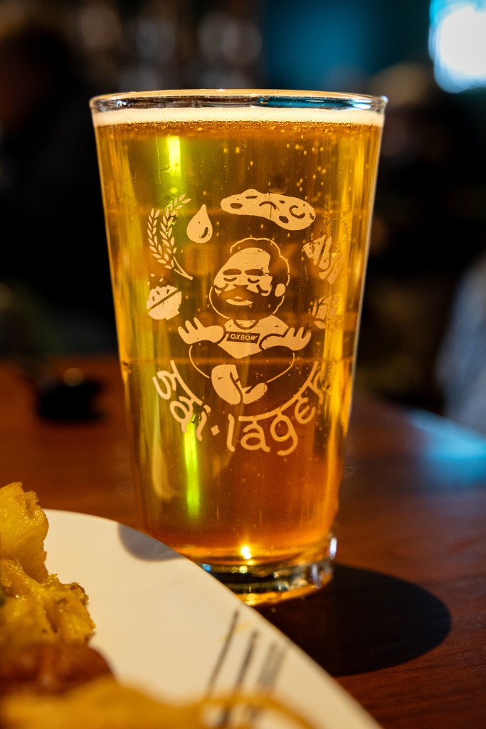 Sai lager beer and Indian food Taj Indian Cuisine South Portland Maine