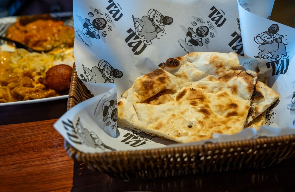 fresh naan bread Taj Indian Cuisine South Portland Maine