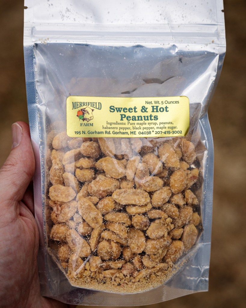 Sweet and hot maple glazed peanuts from Merrifield Farm
