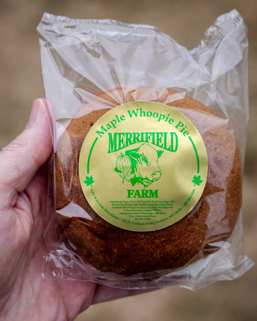 Maple whoopie pie from Merrifield Farm in Gorham Maine