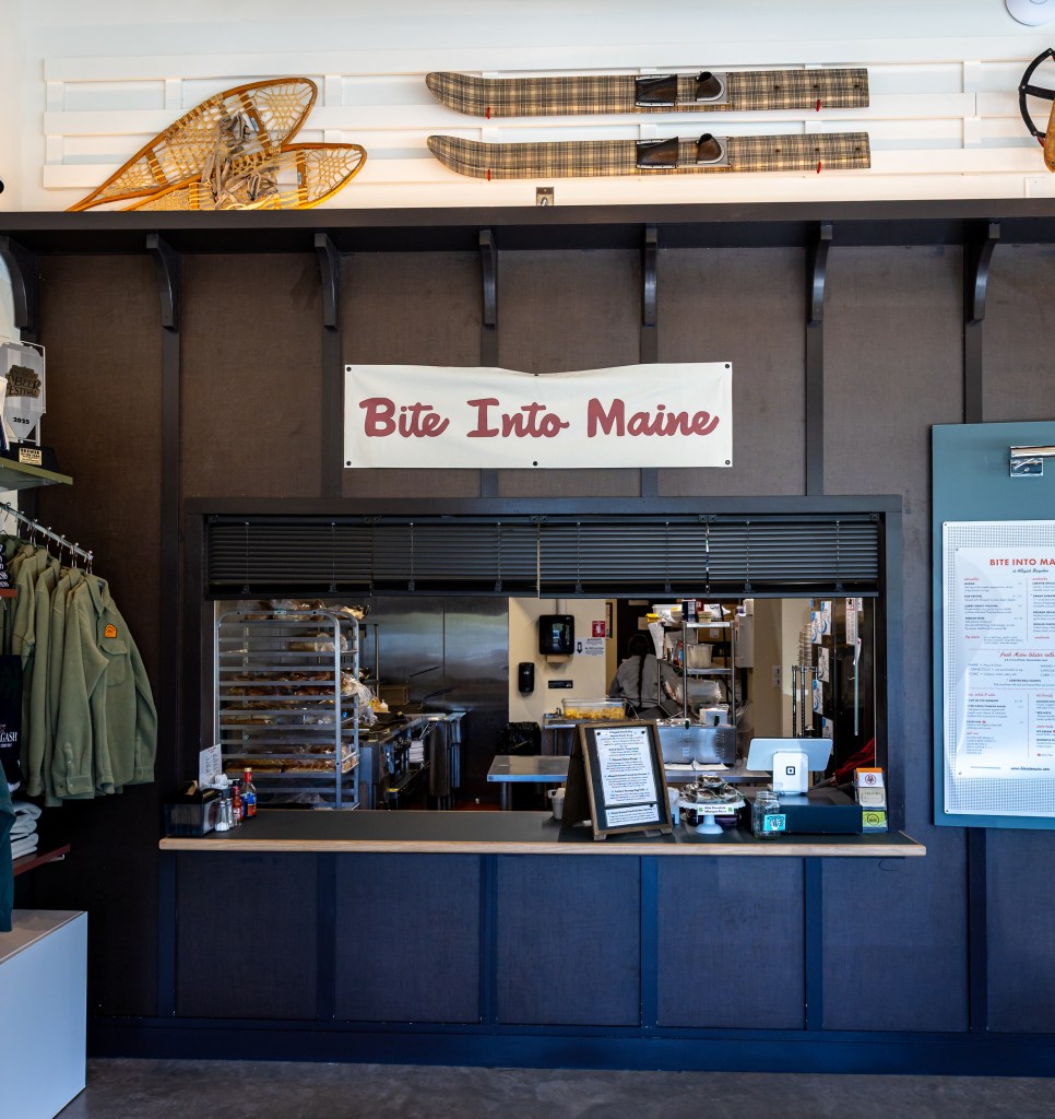 Bite Into Maine food counter inside Allagash Bungalow
